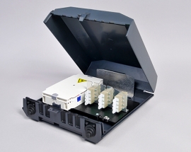 Venus-Box mit Schloss, 4 x E2000PC, OM2, H&S