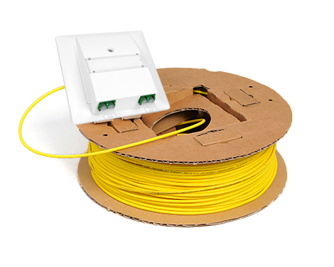 FTTH Kartonspule, UP, 4 x LCAPC, 80.0m