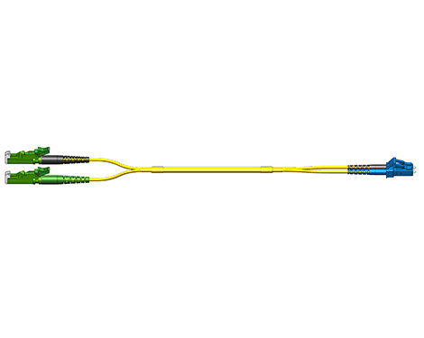 Patchkabel Fig.0, 2.0mm, E2000APC-LCPC, 9/125µm, 11.0m