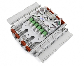 Patch- / Spleissbox mini, 10 x E2000APC, 9/125µm, H&S